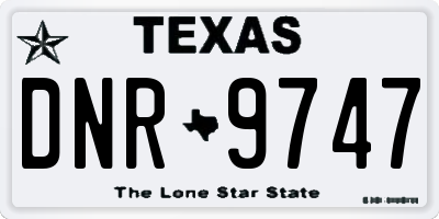 TX license plate DNR9747