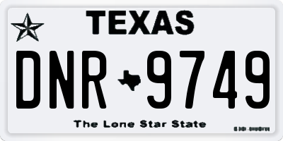 TX license plate DNR9749