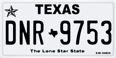 TX license plate DNR9753