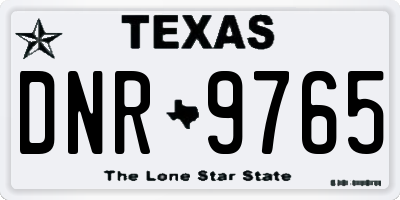 TX license plate DNR9765