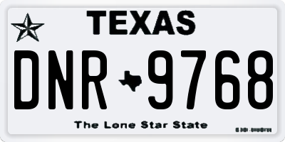 TX license plate DNR9768