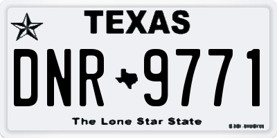 TX license plate DNR9771