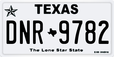 TX license plate DNR9782