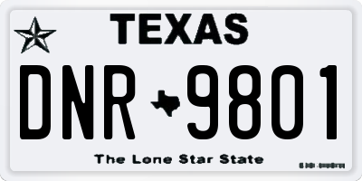 TX license plate DNR9801