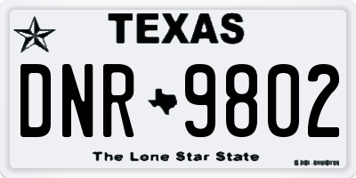 TX license plate DNR9802