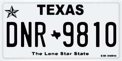 TX license plate DNR9810