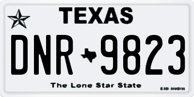 TX license plate DNR9823