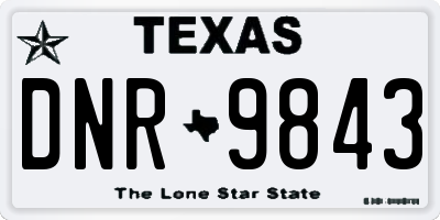 TX license plate DNR9843
