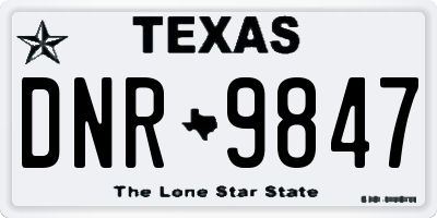 TX license plate DNR9847