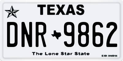 TX license plate DNR9862