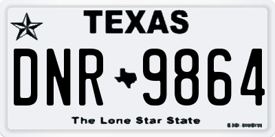 TX license plate DNR9864