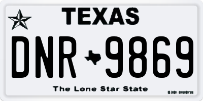 TX license plate DNR9869