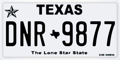 TX license plate DNR9877
