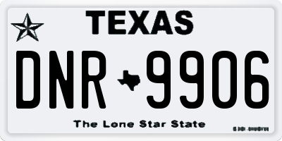TX license plate DNR9906