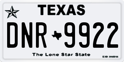 TX license plate DNR9922