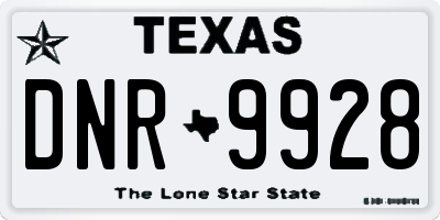 TX license plate DNR9928