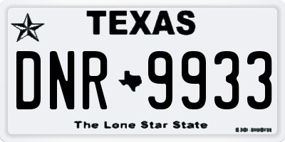 TX license plate DNR9933