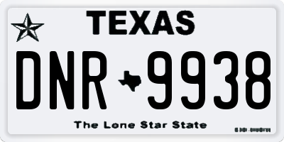 TX license plate DNR9938