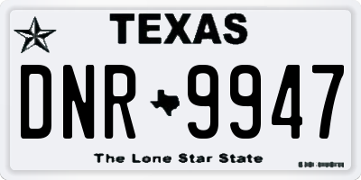 TX license plate DNR9947