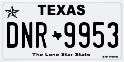 TX license plate DNR9953