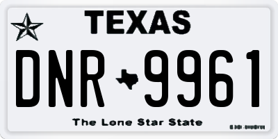 TX license plate DNR9961