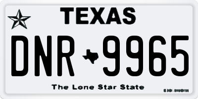 TX license plate DNR9965