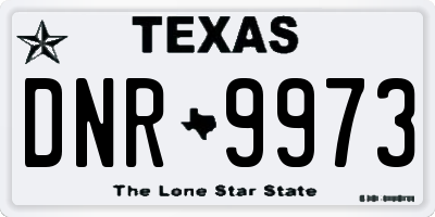 TX license plate DNR9973