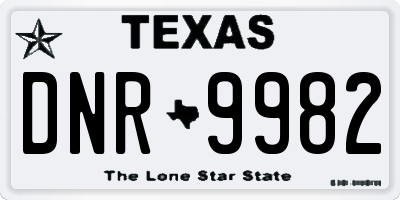 TX license plate DNR9982