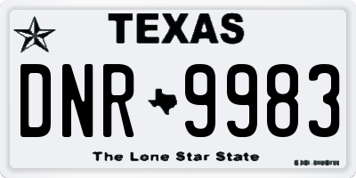 TX license plate DNR9983
