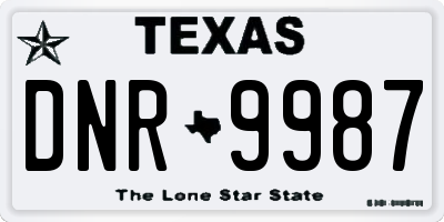 TX license plate DNR9987