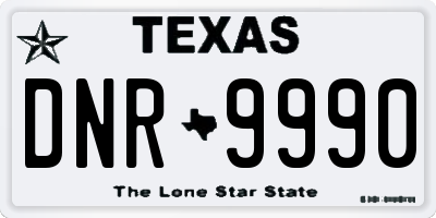 TX license plate DNR9990