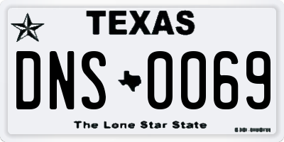 TX license plate DNS0069