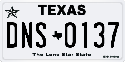 TX license plate DNS0137