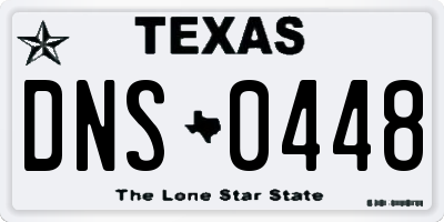 TX license plate DNS0448