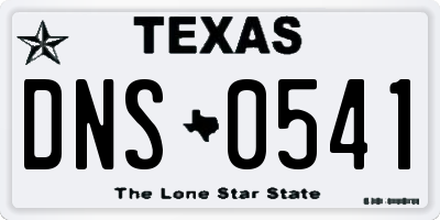 TX license plate DNS0541
