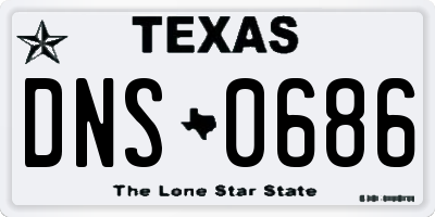 TX license plate DNS0686