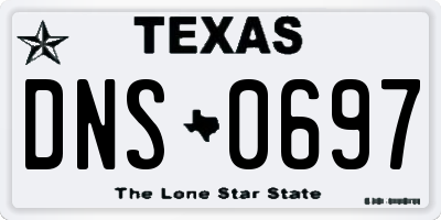 TX license plate DNS0697