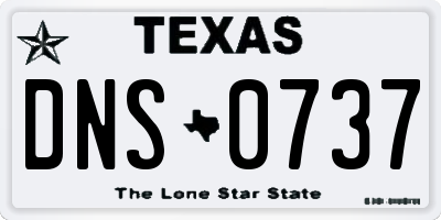 TX license plate DNS0737
