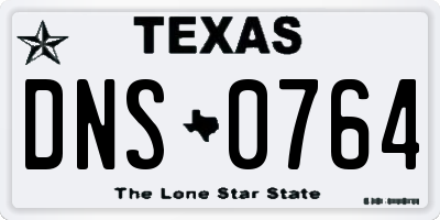 TX license plate DNS0764