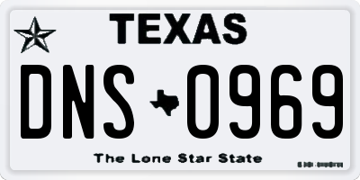 TX license plate DNS0969