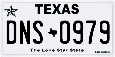TX license plate DNS0979