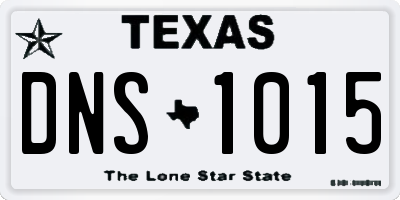 TX license plate DNS1015