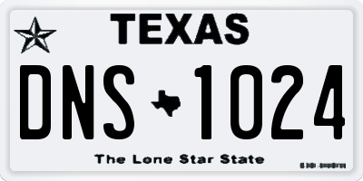 TX license plate DNS1024