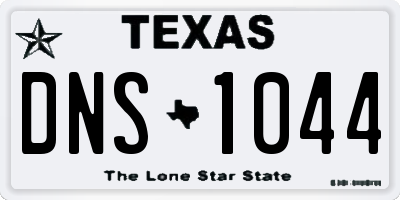 TX license plate DNS1044