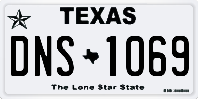 TX license plate DNS1069