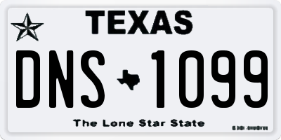 TX license plate DNS1099