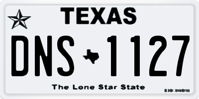 TX license plate DNS1127