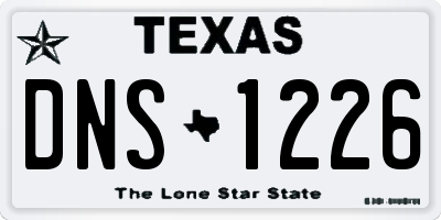 TX license plate DNS1226