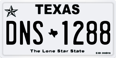 TX license plate DNS1288