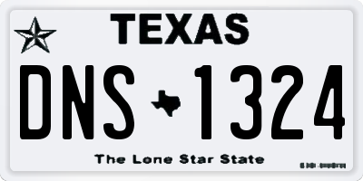 TX license plate DNS1324